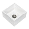Gourmetier Solid Surface Undermount 15" Square Sgl Bowl Bar Sink W/ Drain, Wht GKUSA15158 - alternate 1